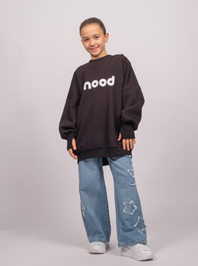 DMB KIDS 9343 Худи утепленное ( оверсайз ) (цвет: Черный) DMB KIDS 9343 Худи утепленное ( оверсайз ) (цвет: Черный)